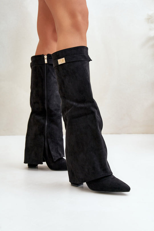 EB | Elegante Kniehoge Stiefel mit Riemchen