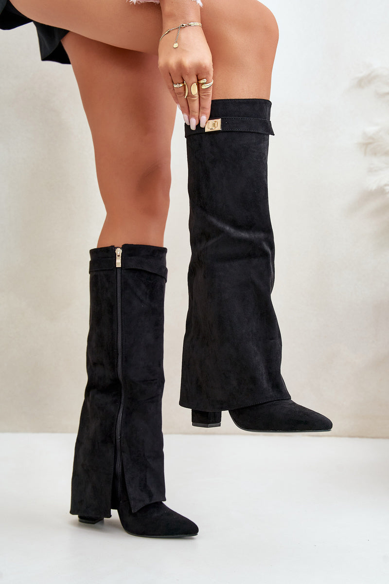 EB | Elegante Kniehoge Stiefel mit Riemchen