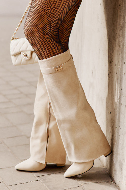 EB | Elegante Kniehoge Stiefel mit Riemchen