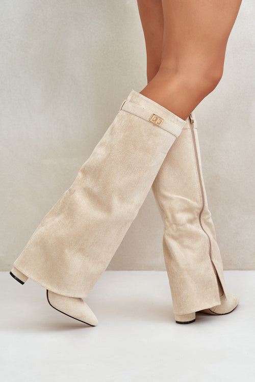 EB | Elegante Kniehoge Stiefel mit Riemchen