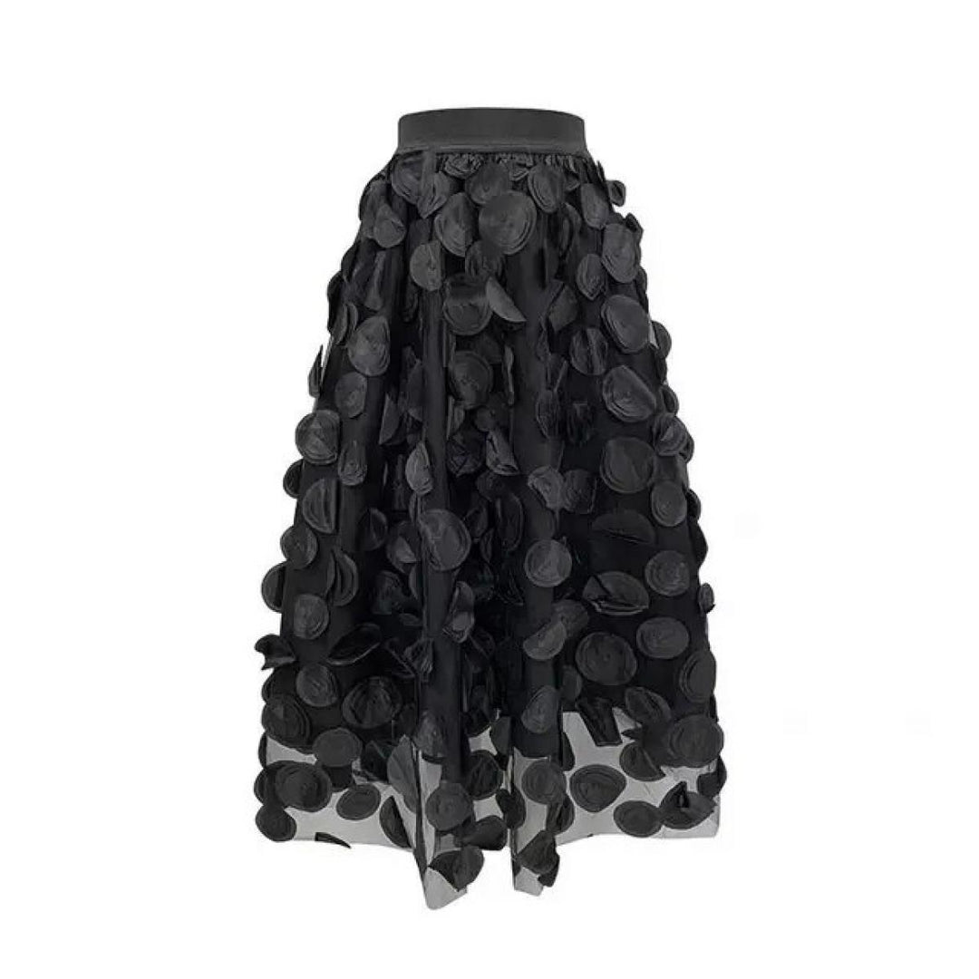 Schicker Damen Rock aus Polka Dot & Tüll-Patchwork | EB