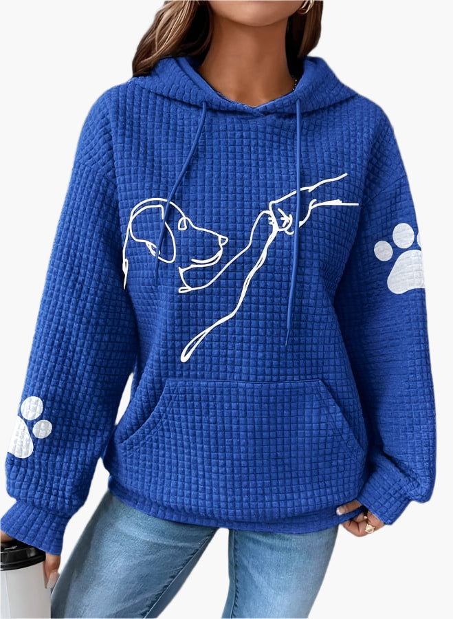 EB | Kapuzenpullover mit Hundemotiv - Bequemer Hoodie für Hundeliebhaber, Freizeit & Alltag