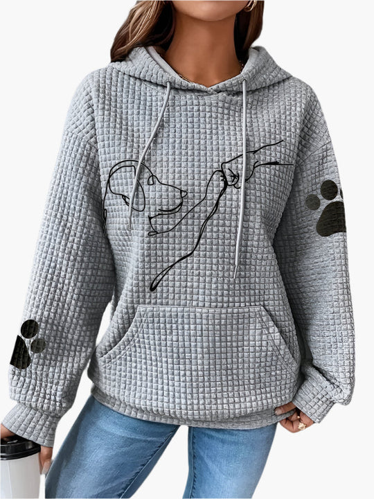 EB | Kapuzenpullover mit Hundemotiv - Bequemer Hoodie für Hundeliebhaber, Freizeit & Alltag