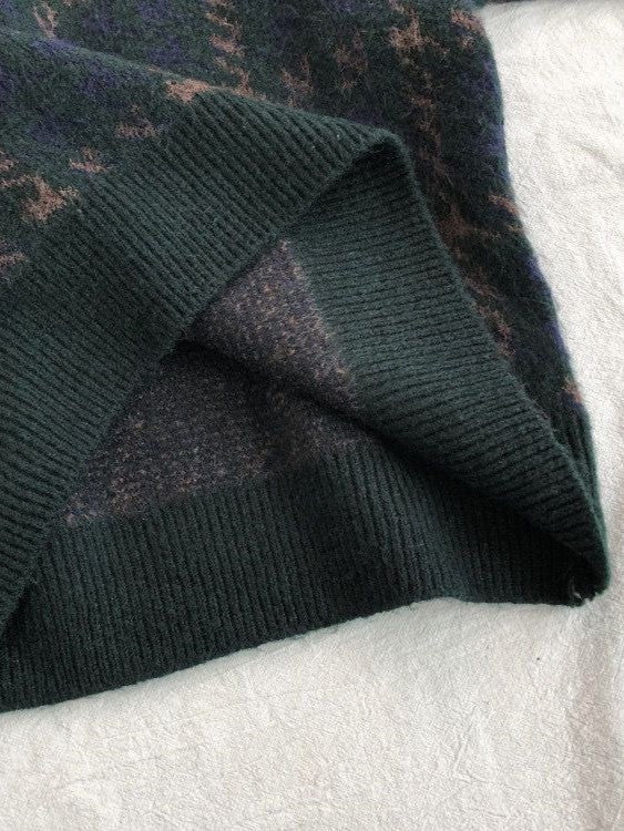 EB | Vintage Gestrickter Pullover mit Karomuster