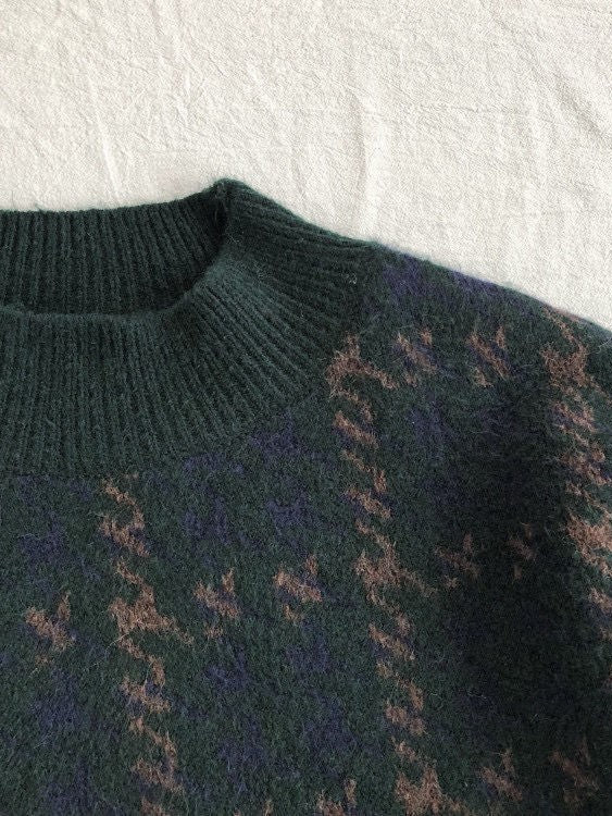 EB | Vintage Gestrickter Pullover mit Karomuster
