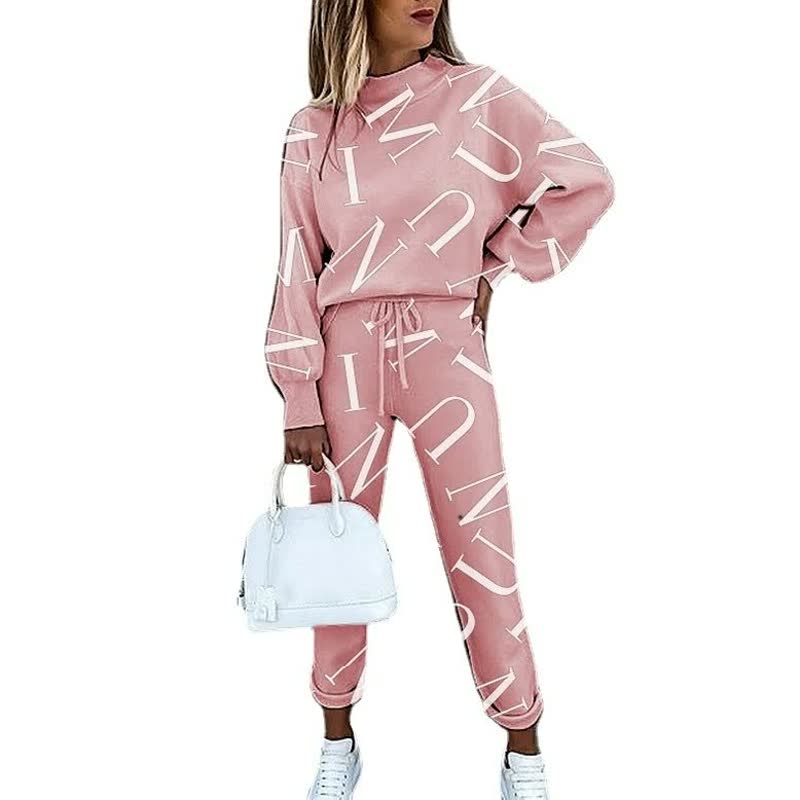 EB | Trendy Bedruckter Trainingsanzug Für Damen