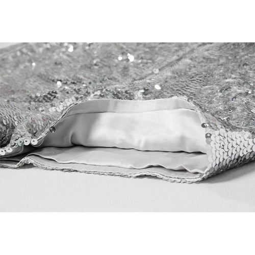 EB | Pailletten Shorts Hohe Taille Oring Reißverschluss Front Bodycon