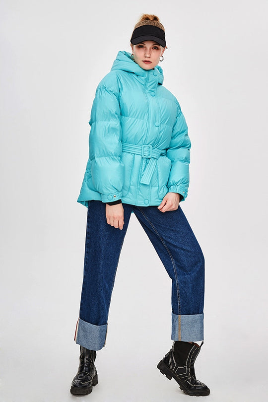 EB | Damen-Steppjacke mit Gürtel "Street Chic"