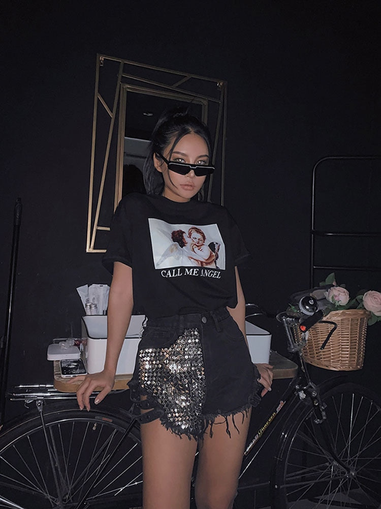 EB | Rivet Denim Shorts Aushöhlen