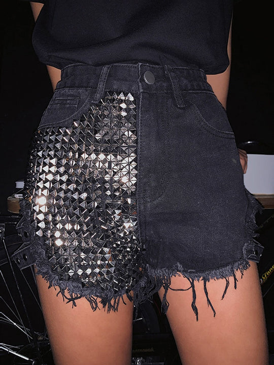 EB | Rivet Denim Shorts Aushöhlen