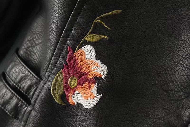EB | Geblümte Lederjacke