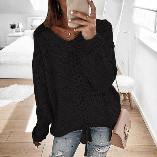 EB | Lässiger Pullover mit Geripptem Bund