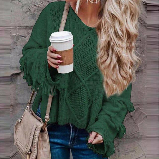 EB | Loose Fransenpullover