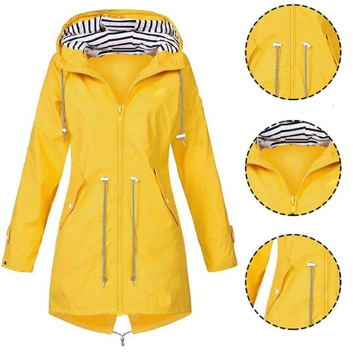 EB | Wasserdichte Regenjacke Mit Kapuze Für Damen Stilvoll & Outdoor Tauglich