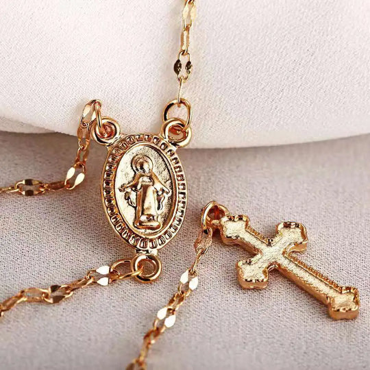 EB | Elegante Rosenkranz Kette für Damen