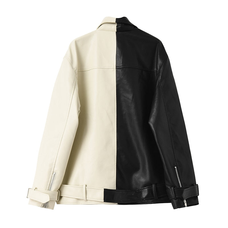EB | Zeitlose Lederjacke Mit Glattem Finish