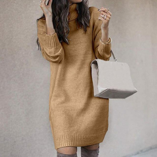 EB | Strickkleid mit Rollkragen für Damen