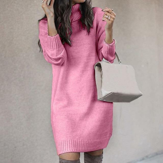 EB | Strickkleid mit Rollkragen für Damen