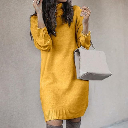 EB | Strickkleid mit Rollkragen für Damen