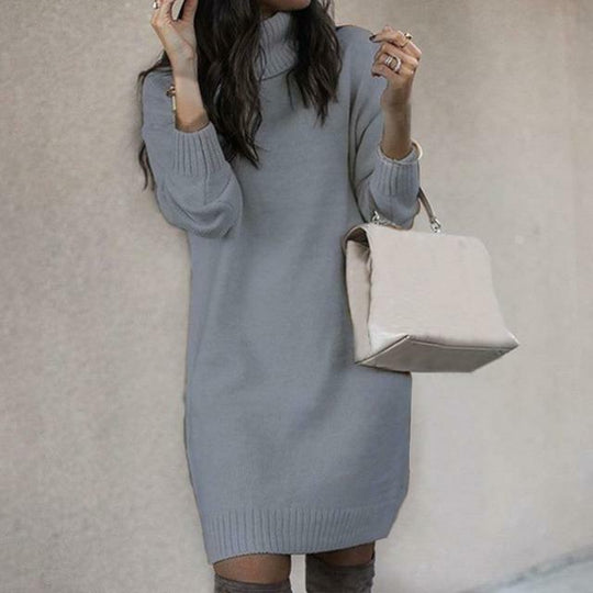 EB | Strickkleid mit Rollkragen für Damen