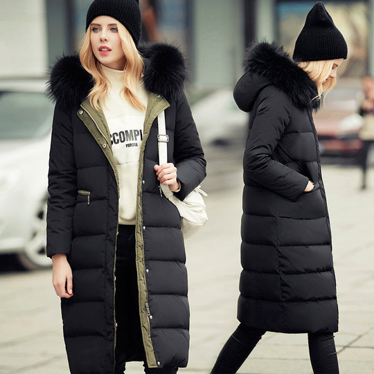 EB | Schicke lange Wärmejacke mit Kapuze