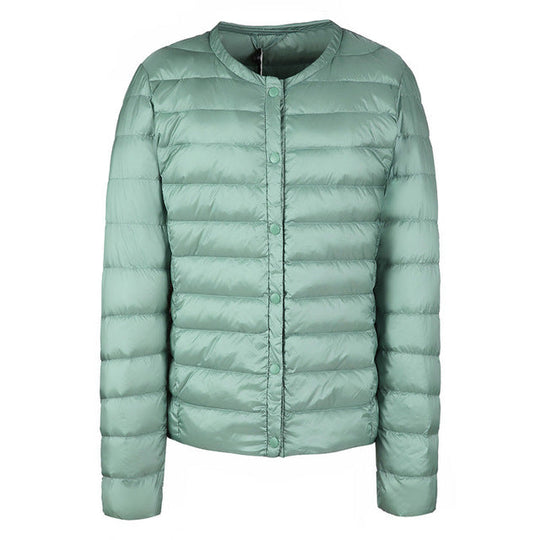 EB | Elegance Essential" kragenlose kompakte Daunenjacke