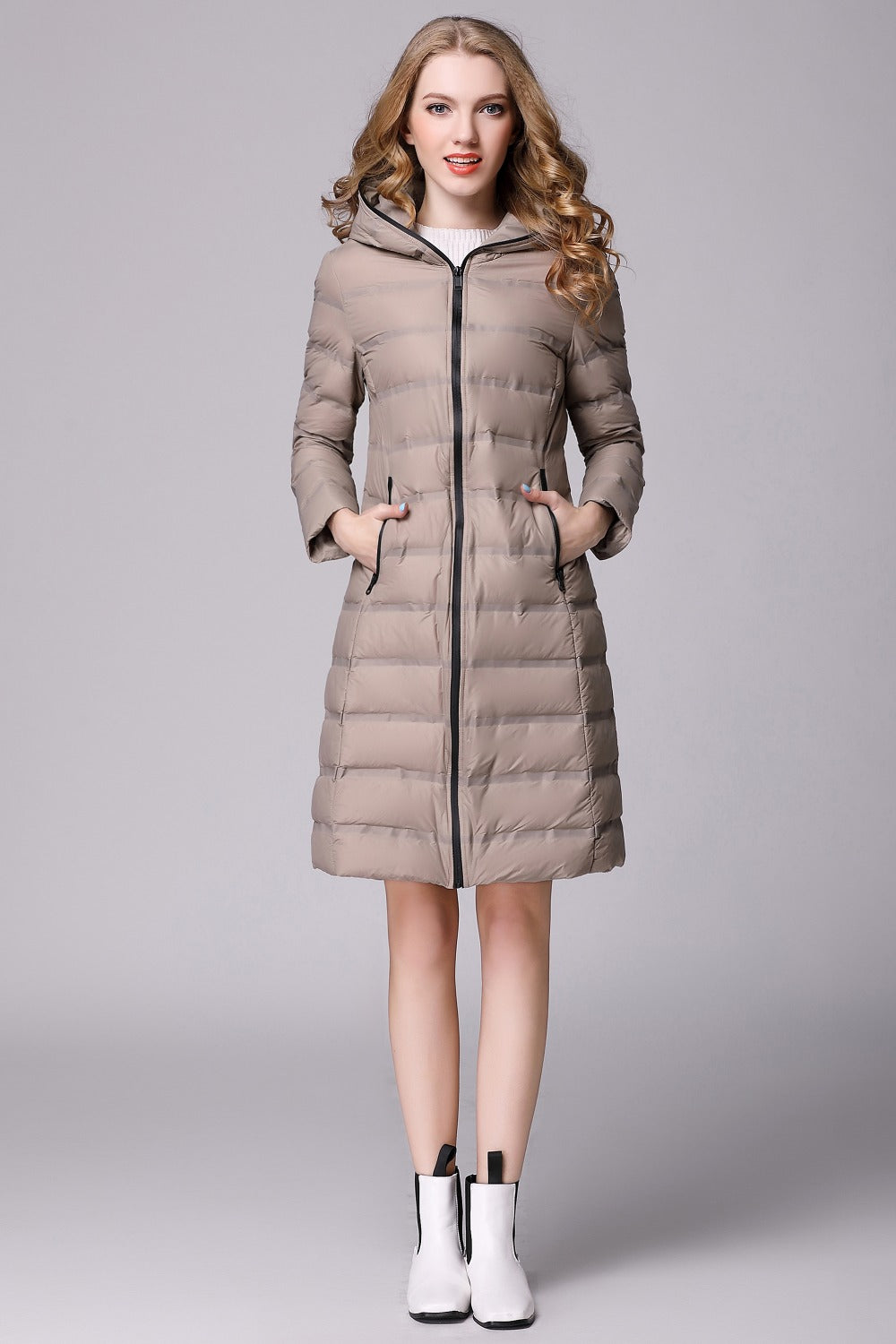EB | Elegante Leichtigkeit" nahtloser langer Mantel