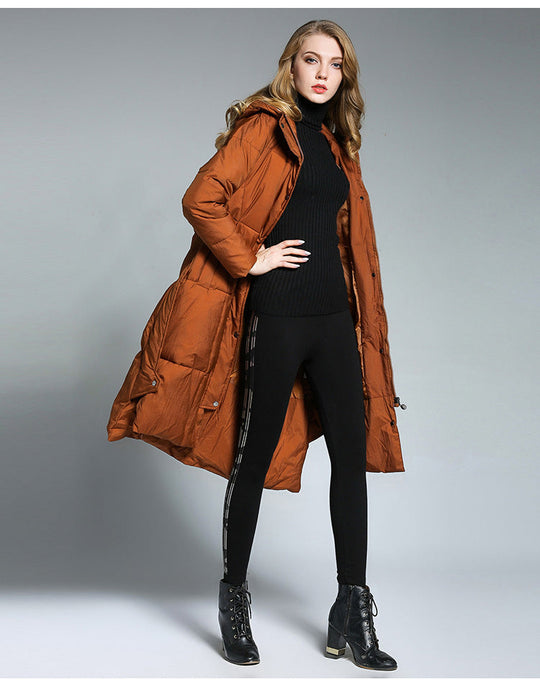 EB | Lange Pufferjacke mit Kapuze Isolierter Komfort Stilvoll und Praktisch