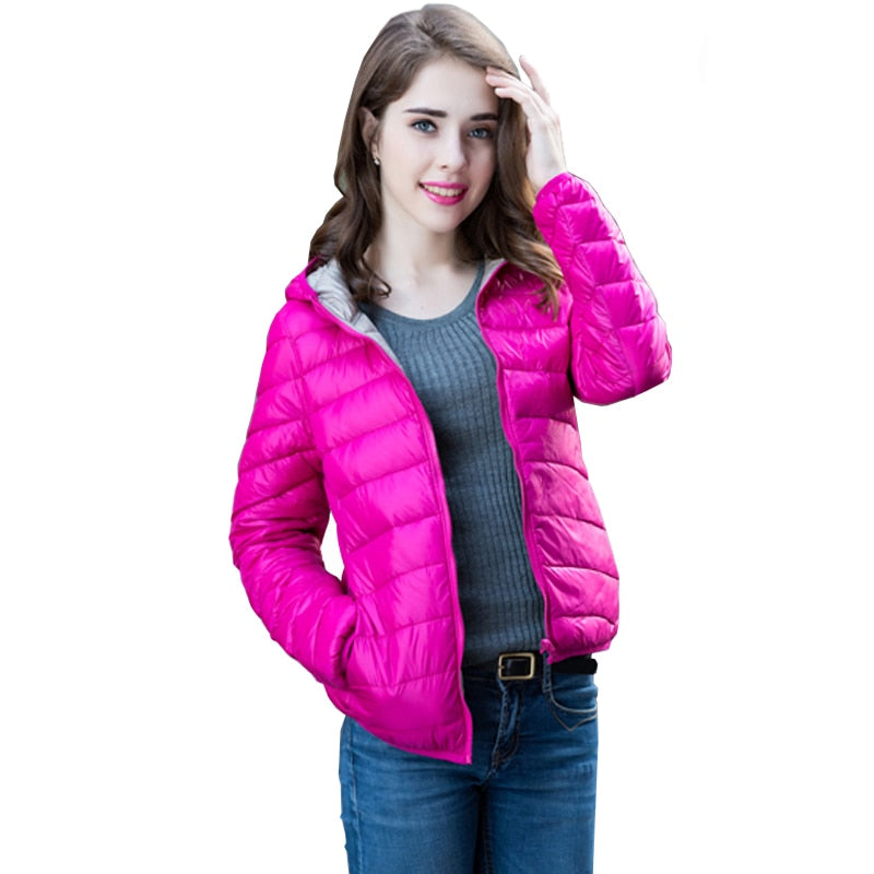 EB | Stylische Wendbare Damen Daunenjacke