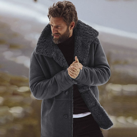 EB | Parka Jacke Lässige Passform Kunstfell Gefüttert mittlere Länge Wetterbeständig