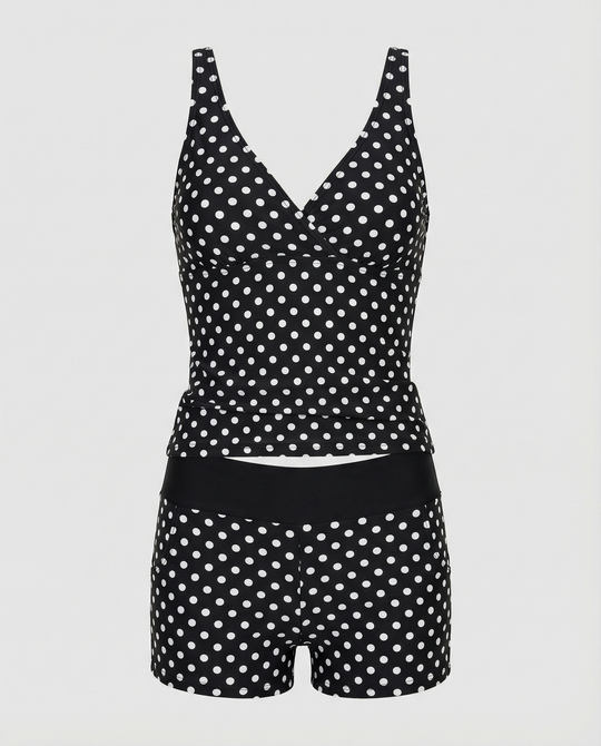 EB – Figurschmeichelnder Damen-Tankini, Tankini-Oberteil & Modische Shorts