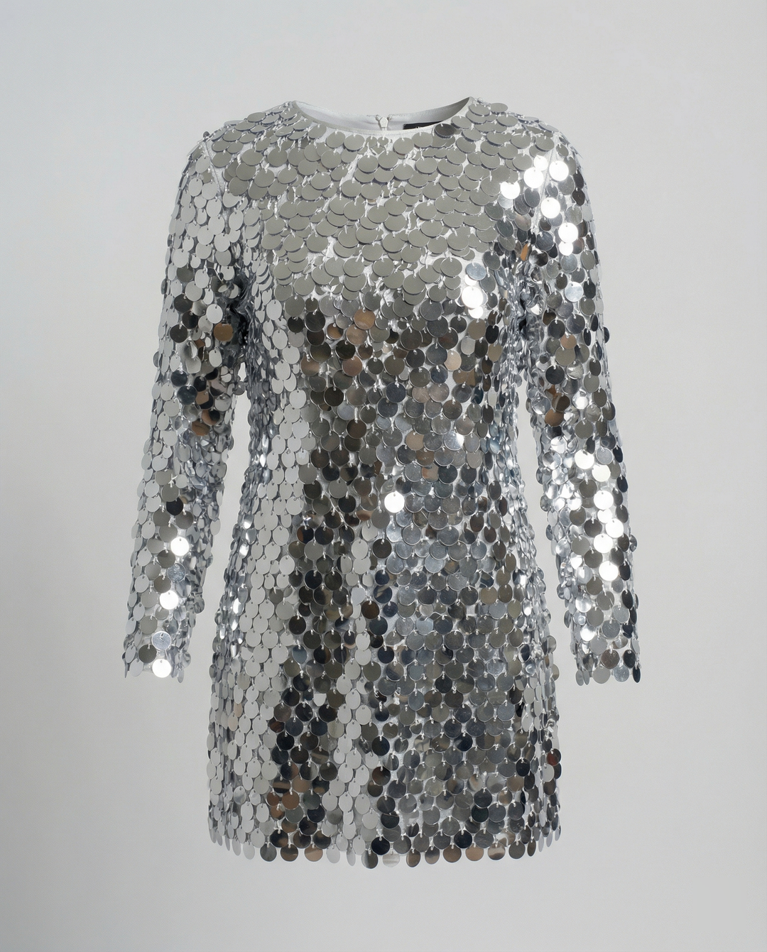 Damen Funkelndes Pailletten Cocktailkleid mit ausgestellten Ärmeln EB
