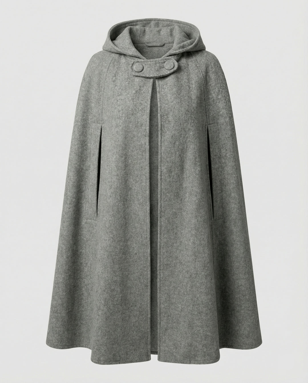 Damen modern geschnittener Umhang mit Kapuze EB