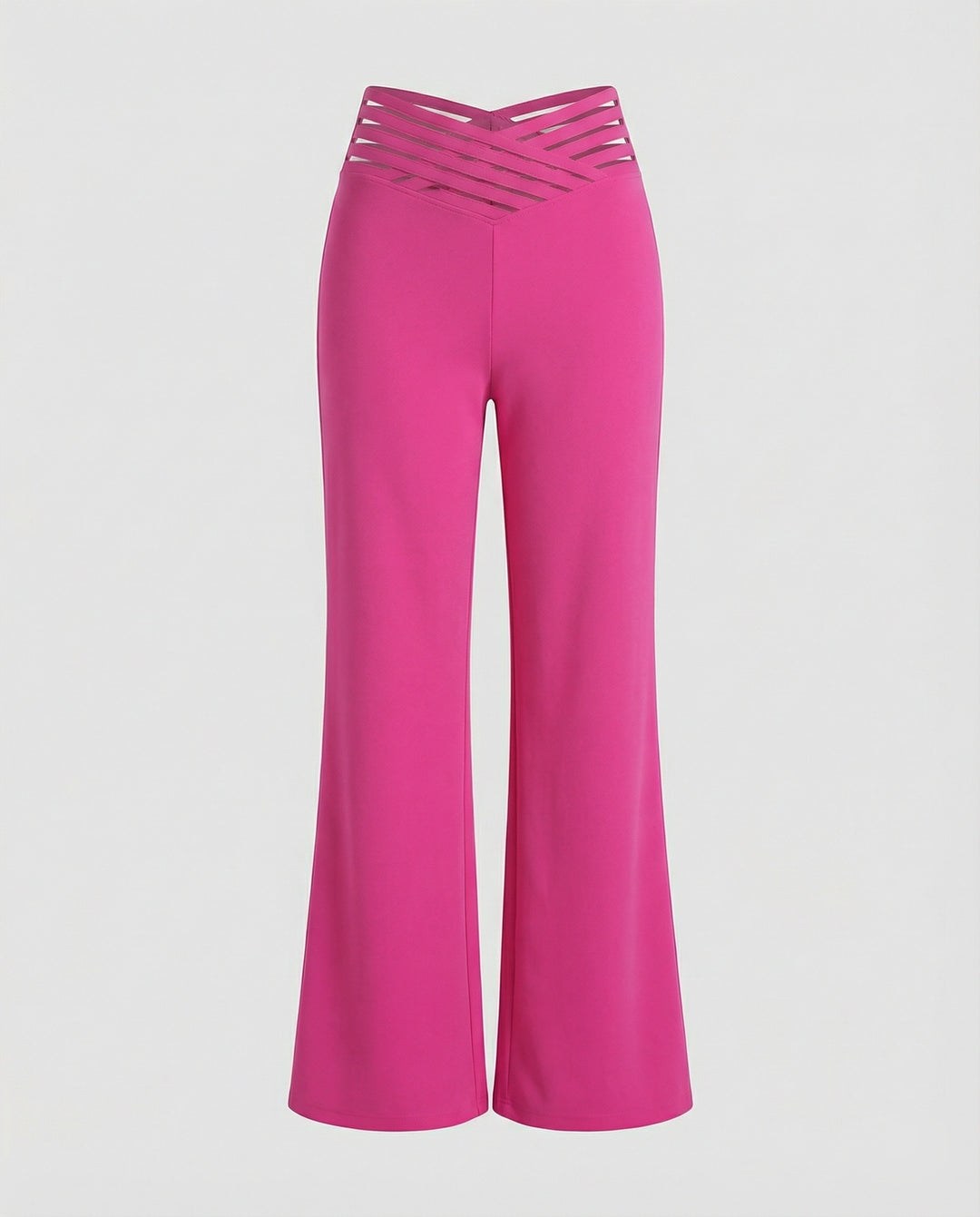 Damen Weit geschnittene Palazzo-Hose mit trendigen Cut-Outs EB