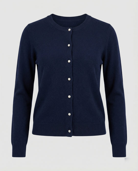 Damen Feinstrick Cardigan mit Knopfleiste und weichem Material EB