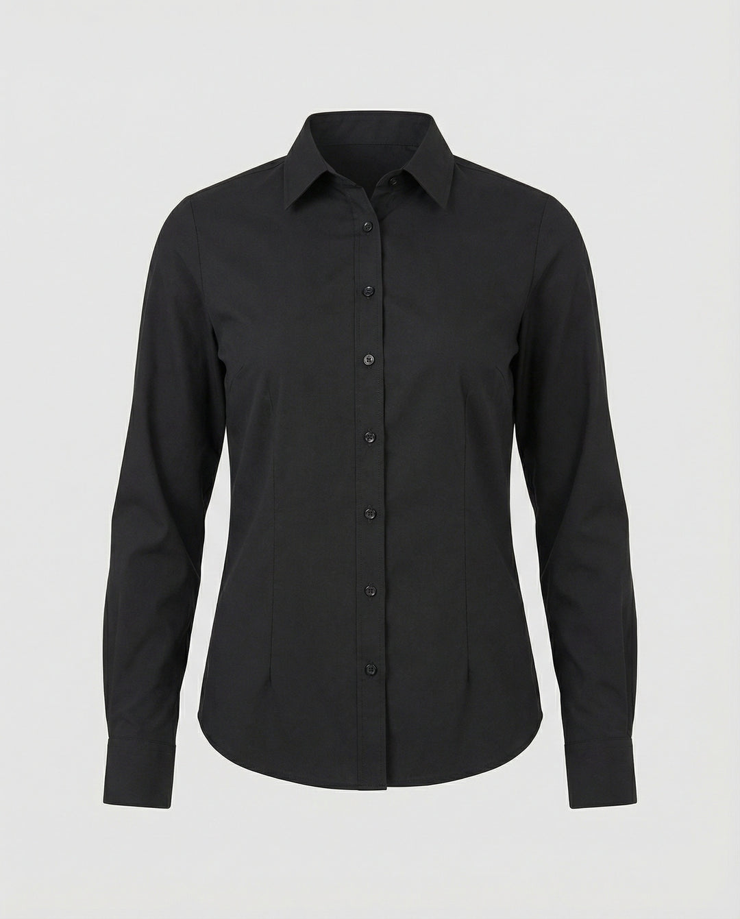 Taillierte Hemdbluse Damen mit Kentkragen