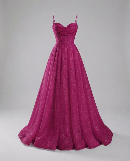 EB | Glitter Ballkleid mit Schnürung