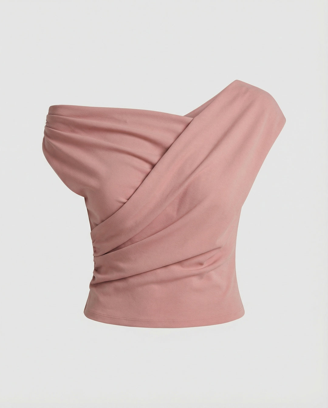 Damen Elegantes Drapiertes Oberteil mit asymmetrischem Schnitt EB