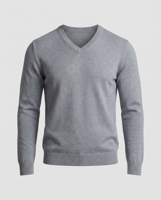 Herren V-Ausschnitt Feinstrickpullover EB