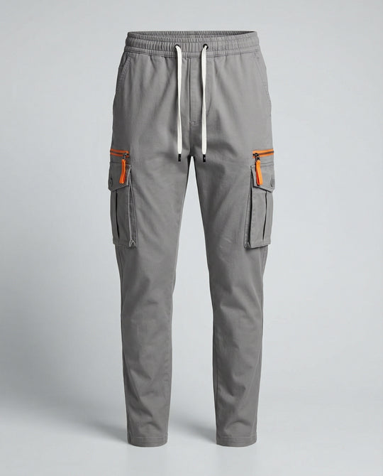 Herren cargo Hose mit innovativen Taschen und elastischem Bund Hedi-Mode