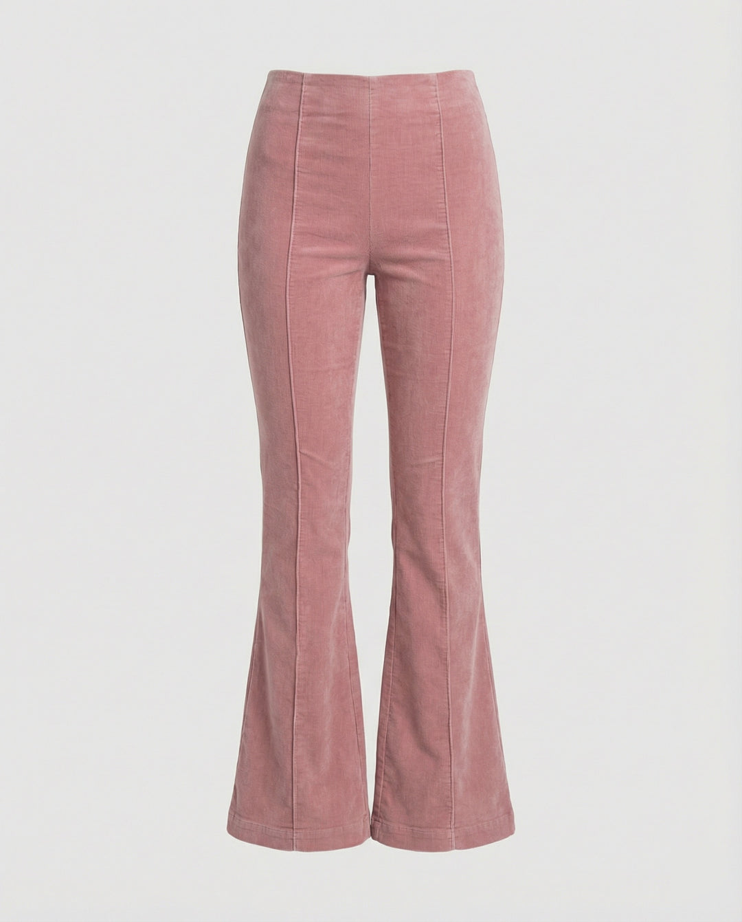 Damen Flared Cord-Hose mit hohem Bund und weichem Material EB