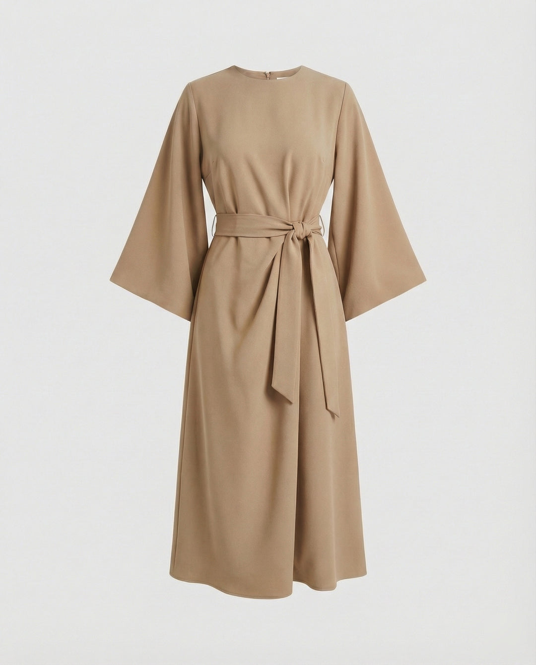 EB | Elegantes Kleid mit Laternenärmeln und Gürtel