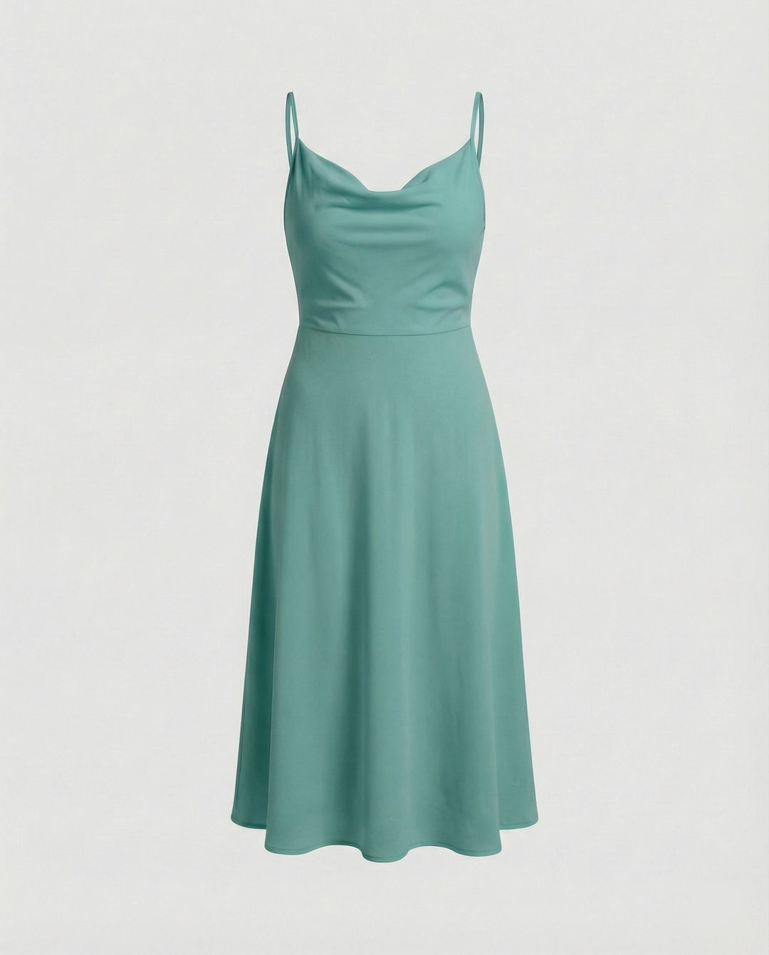 EB | Lange Drapierte Kleid mit Eingebautem Bh