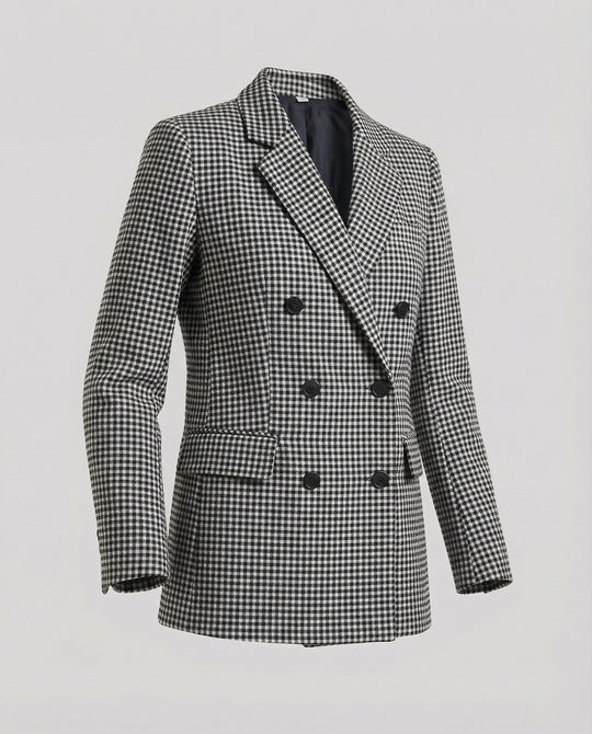 EB | Kariertes Doppelbreasted Blazer