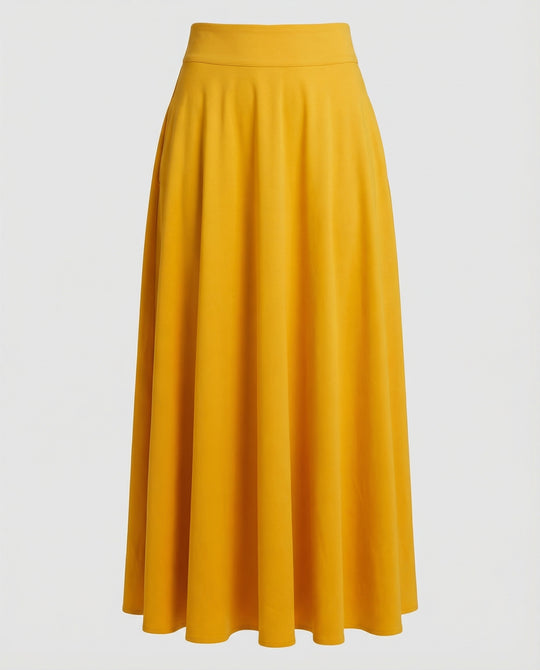 Damen Luftiger Maxi-Rock mit hohem Taillenbund EB