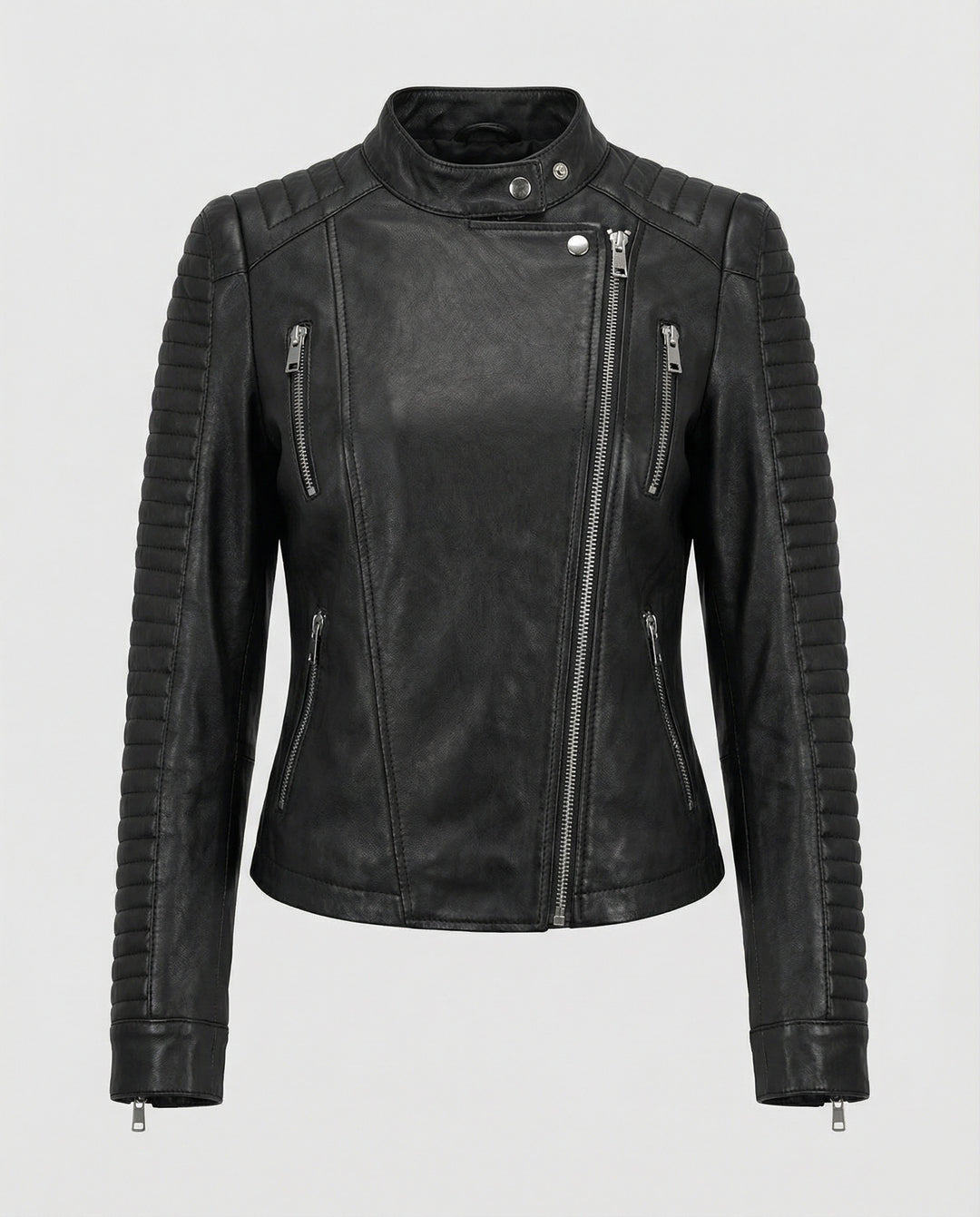 EB | Damen Lederjacke Stilvoll Zeitlos