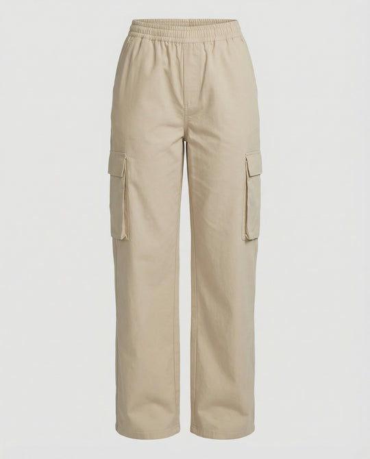 Damen Cargo-Hose mit elastischem Bund und praktischen Seitentaschen EB
