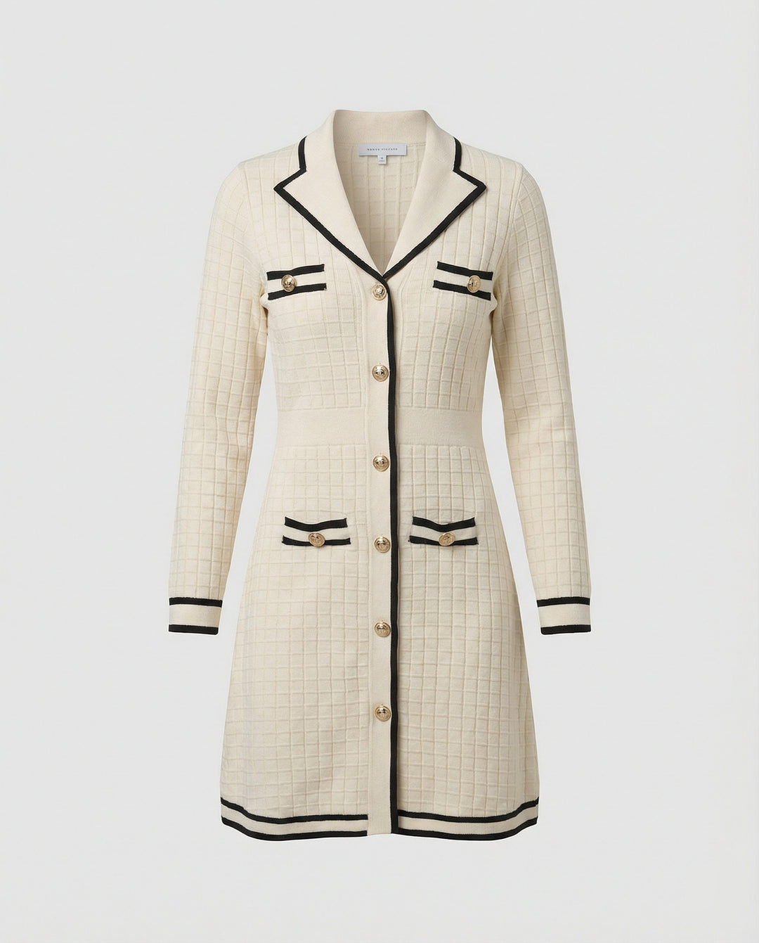 Bouclé Strickkleid Im Blazer Look Damen
