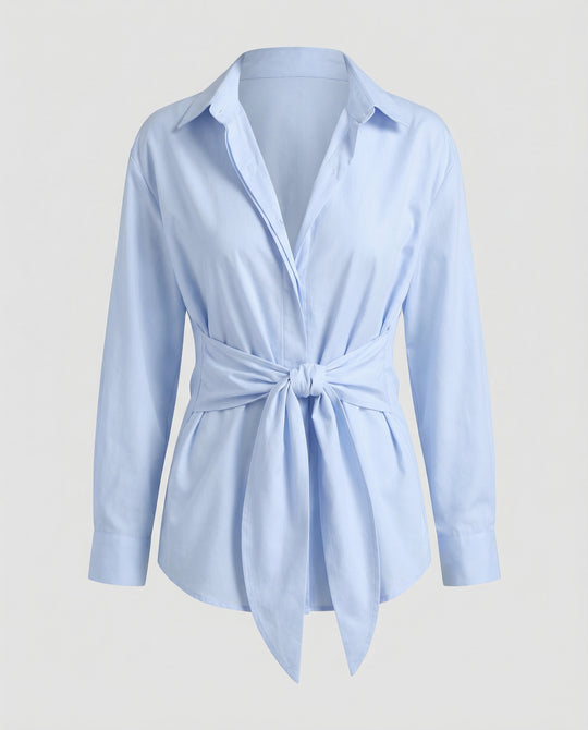 EB Langärmelige Bluse mit Bindeband