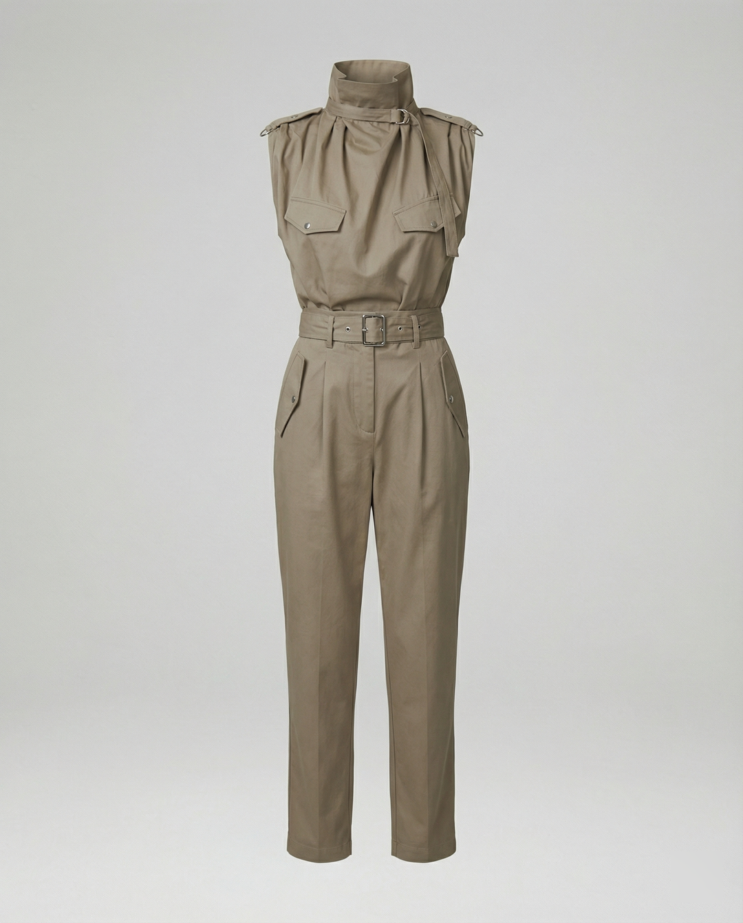 EB | Damen Stylischer Moderner Jumpsuit Ärmellos